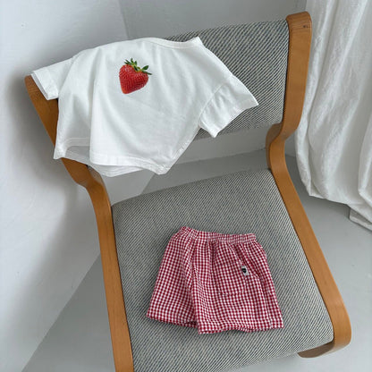 Baby Land SS26 Berry Apple Short Sleeve Top (4m - 18m) - 2 Colors - AT NOON STORE