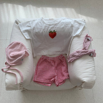 Baby Land SS26 Berry Apple Short Sleeve Top (4m - 18m) - 2 Colors - AT NOON STORE