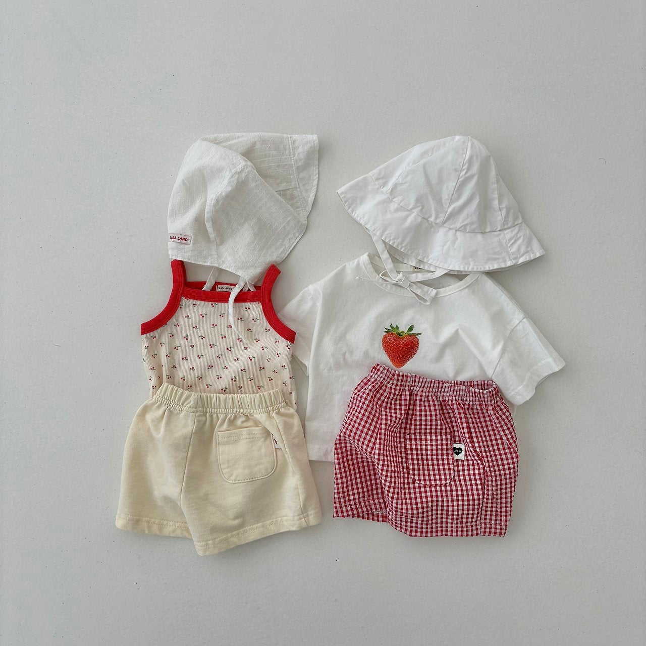 Baby Land SS26 Berry Apple Short Sleeve Top (4m - 18m) - 2 Colors - AT NOON STORE