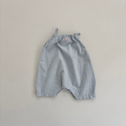 Baby Land SS26 Gingham Sleeveless Romper (4m - 18m) - 2 Colors - AT NOON STORE