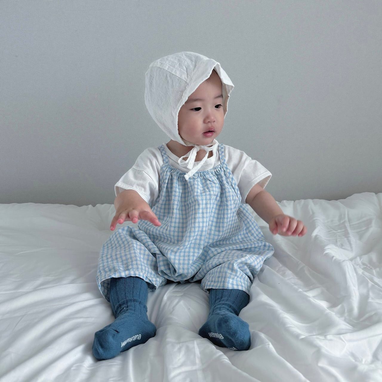 Baby Land SS26 Gingham Sleeveless Romper (4m - 18m) - 2 Colors - AT NOON STORE