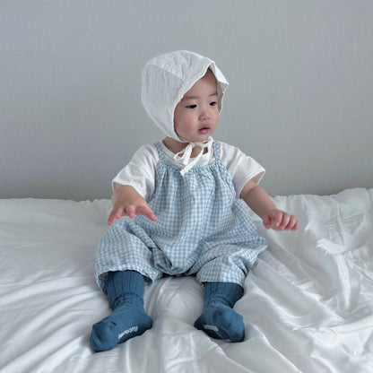 Baby Land SS26 Gingham Sleeveless Romper (4m - 18m) - 2 Colors - AT NOON STORE