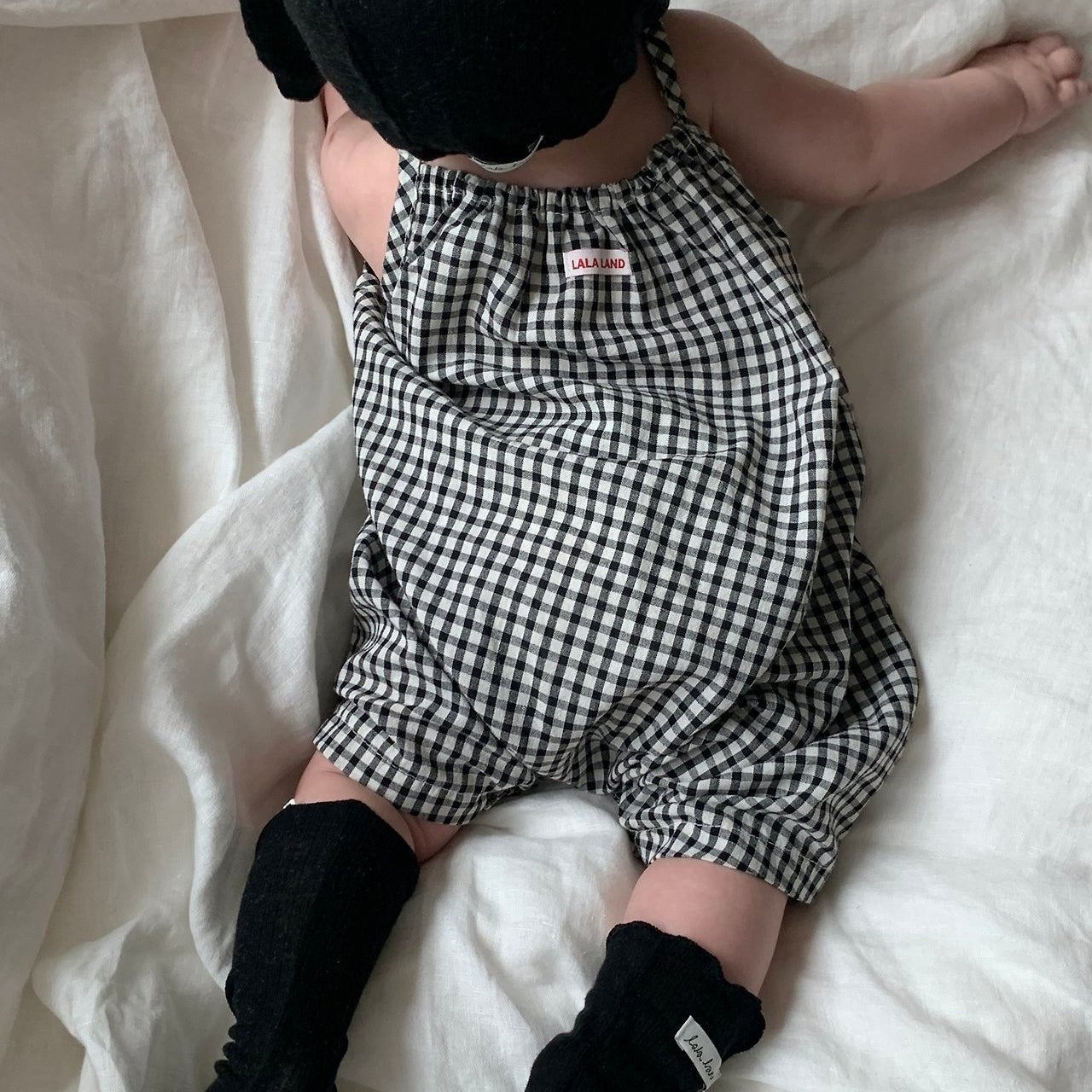 Baby Land SS26 Gingham Sleeveless Romper (4m - 18m) - 2 Colors - AT NOON STORE