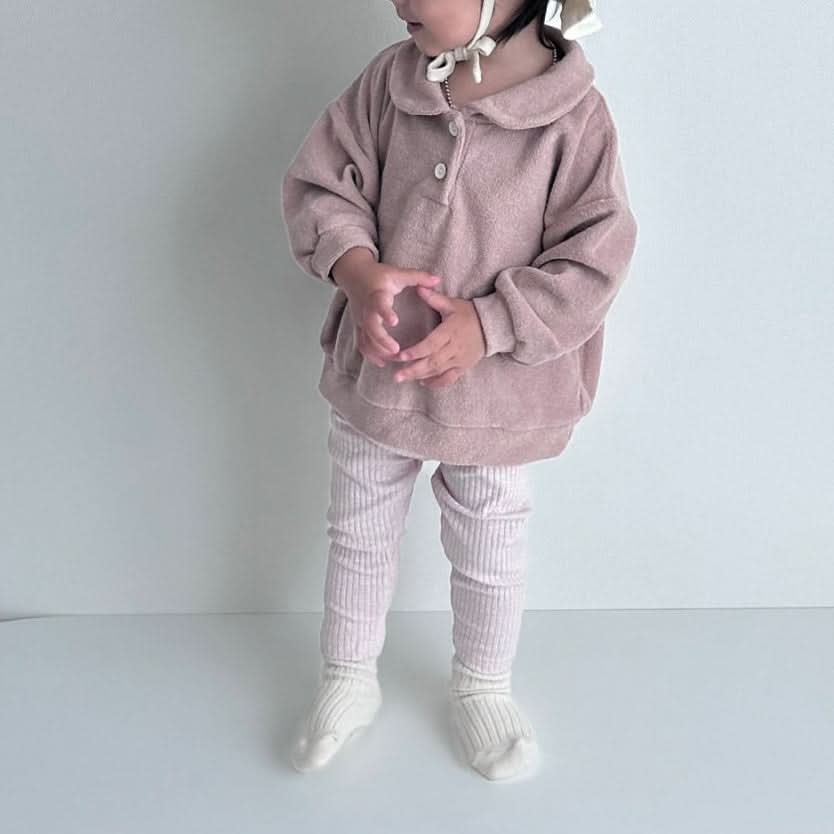 Baby Land Terry Cloth Collar Top (4 - 15m) - 3 Colors kids outfit