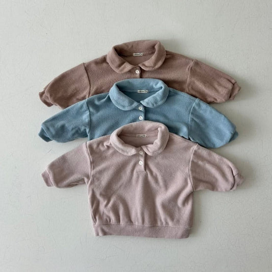 Baby Land Terry Cloth Collar Top (4 - 15m) - 3 Colors kids outfit