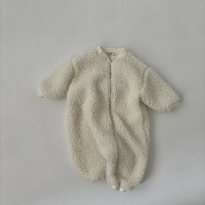 Baby Land W25 Sherpa Zip - Up Jumpsuit (4 - 18m) - 2 Colors kids outfit