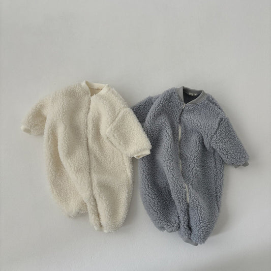 Baby Land W25 Sherpa Zip - Up Jumpsuit (4 - 18m) - 2 Colors kids outfit