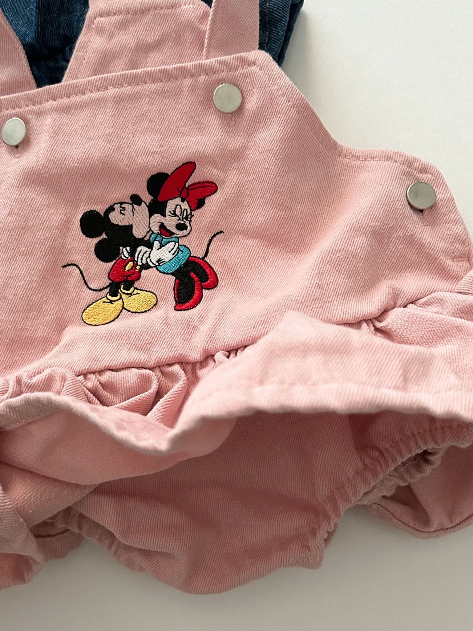 Baby Mickey and Minnie Embroidery Skirtalls (6m) - 2 Colors kids outfit