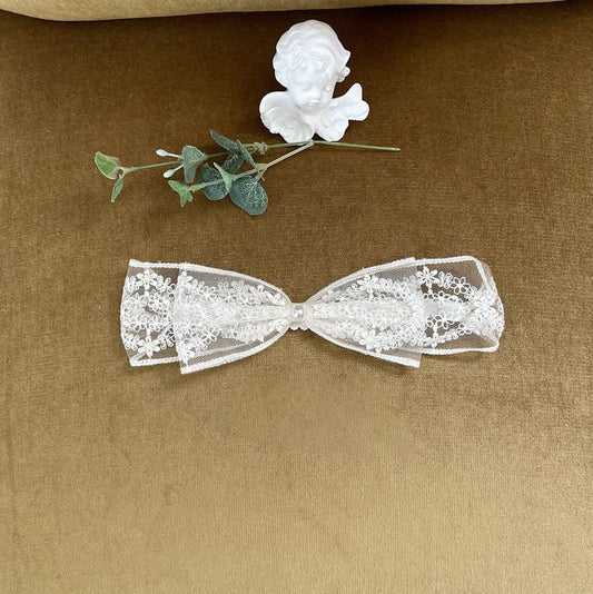 Baby Milk Crochet Bow Headband (3 - 24m) kids outfit