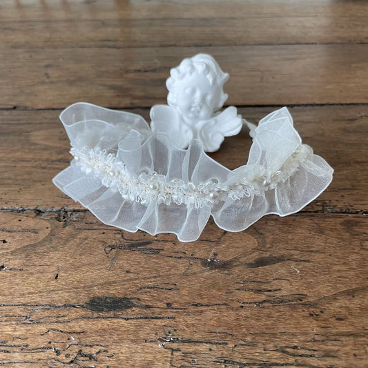 Baby Milk Organza Pearl Headband (3 - 24m) kids outfit