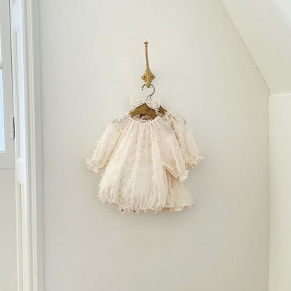 Baby Milk S25 3D Bows Lace Romper (3 - 18m) - Ivory kids outfit