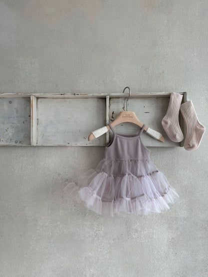 Baby Monbebe Ines Sleeveless Tutu Dress Romper (3 - 24m) - 2 Colors kids outfit