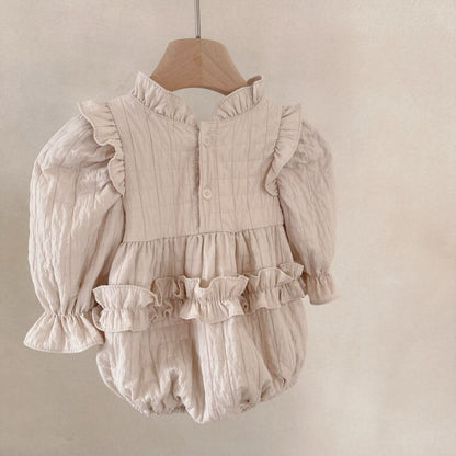 Baby Monbebe S25 Ruffle Detail Quilted Romper (3 - 24m) - 2 Colors kids outfit