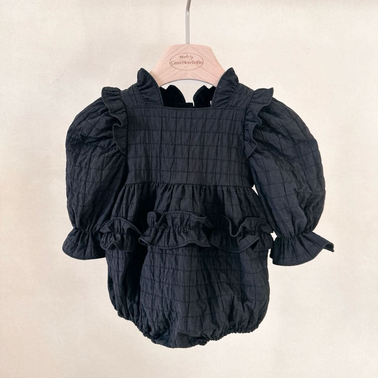 Baby Monbebe S25 Ruffle Detail Quilted Romper (3 - 24m) - 2 Colors kids outfit