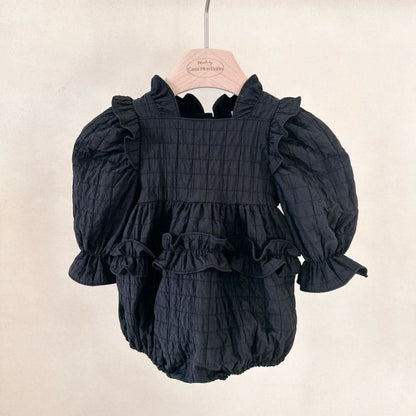 Baby Monbebe S25 Ruffle Detail Quilted Romper (3 - 24m) - 2 Colors kids outfit