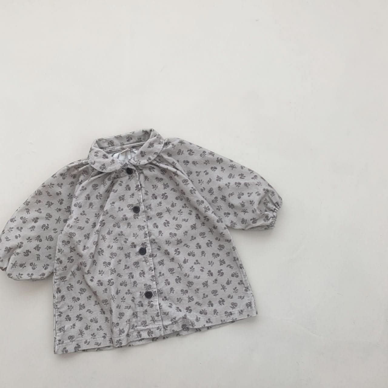 Baby Peter Pan Collar Floral Print Corduroy Dress (8 - 24m) - 2 Colors kids outfit