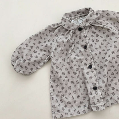 Baby Peter Pan Collar Floral Print Corduroy Dress (8 - 24m) - 2 Colors kids outfit
