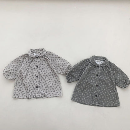 Baby Peter Pan Collar Floral Print Corduroy Dress (8 - 24m) - 2 Colors kids outfit
