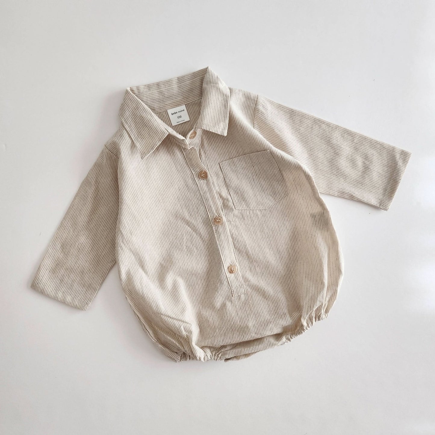 Baby Pocket Shirt Romper (3 - 18m) - 2 Color kids outfit