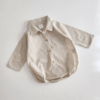 Baby Pocket Shirt Romper (3 - 18m) - 2 Color kids outfit