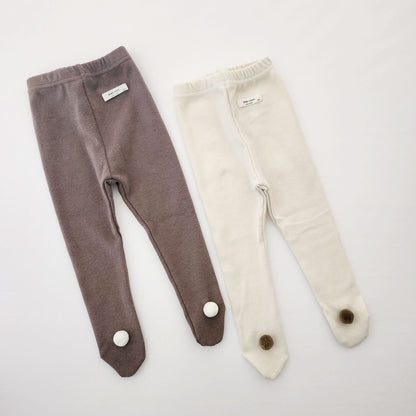 Baby Pom Footed Leggings (6 - 18m) - 2 Colors kids outfit