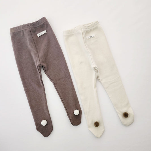 Baby Pom Footed Leggings (6 - 18m) - 2 Colors kids outfit