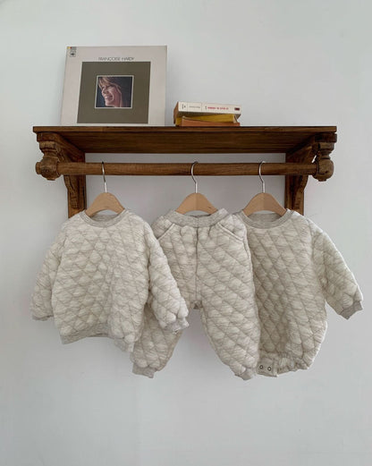 Baby Quilted Bubble Romper (6 - 24m) - 2 Colors kids outfit