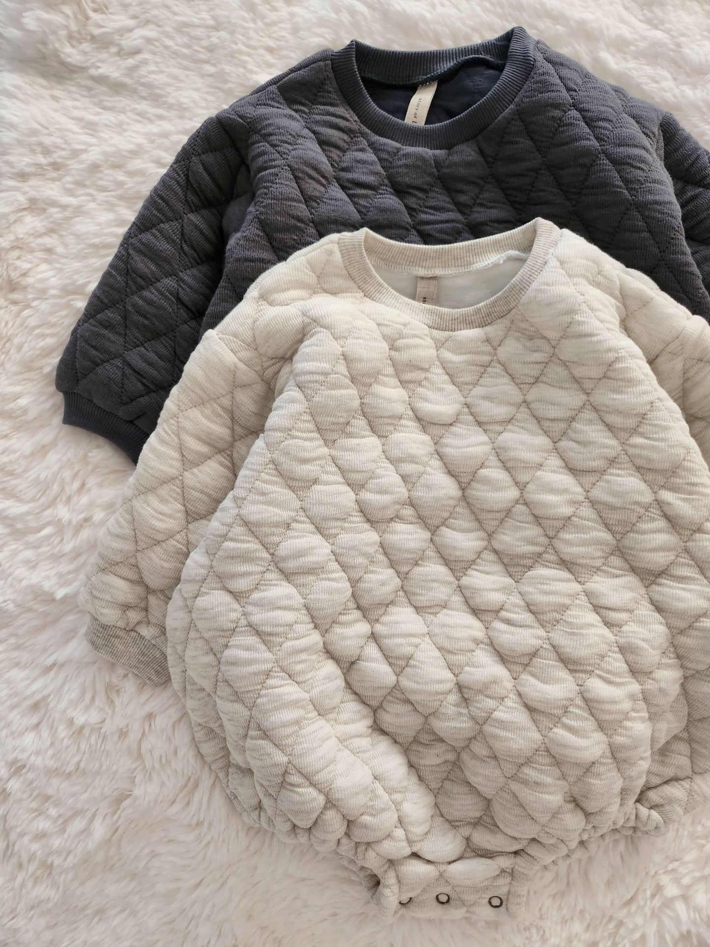 Baby Quilted Bubble Romper (6 - 24m) - 2 Colors kids outfit