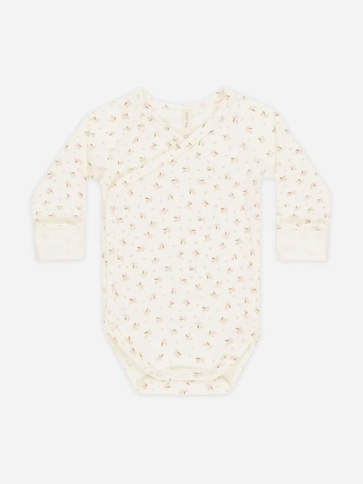 Baby Quincy Mae Side Snap Bodysuit Fleur (NB~6m) - Ivory kids outfit