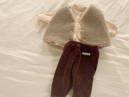 Baby Reversible Corduroy Sherpa Vest (3 - 18m) - 2 Colors kids outfit
