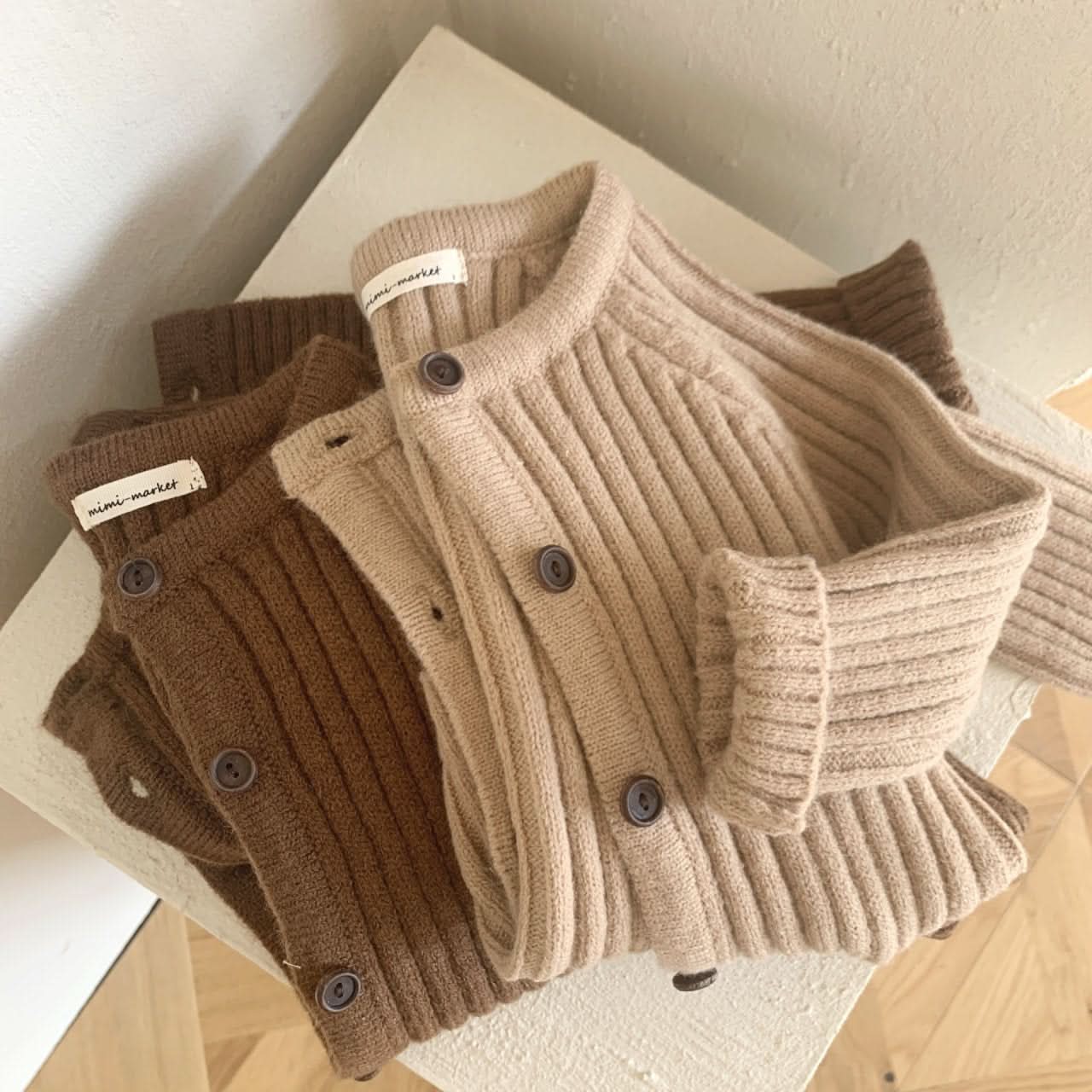 Baby Rib - Knit Cardigan (8 - 24m) - 3colors kids outfit