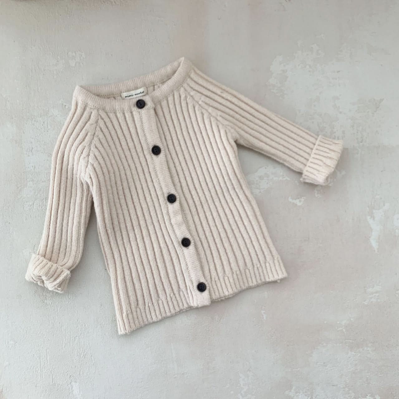 Baby Rib - Knit Cardigan (8 - 24m) - 3colors kids outfit