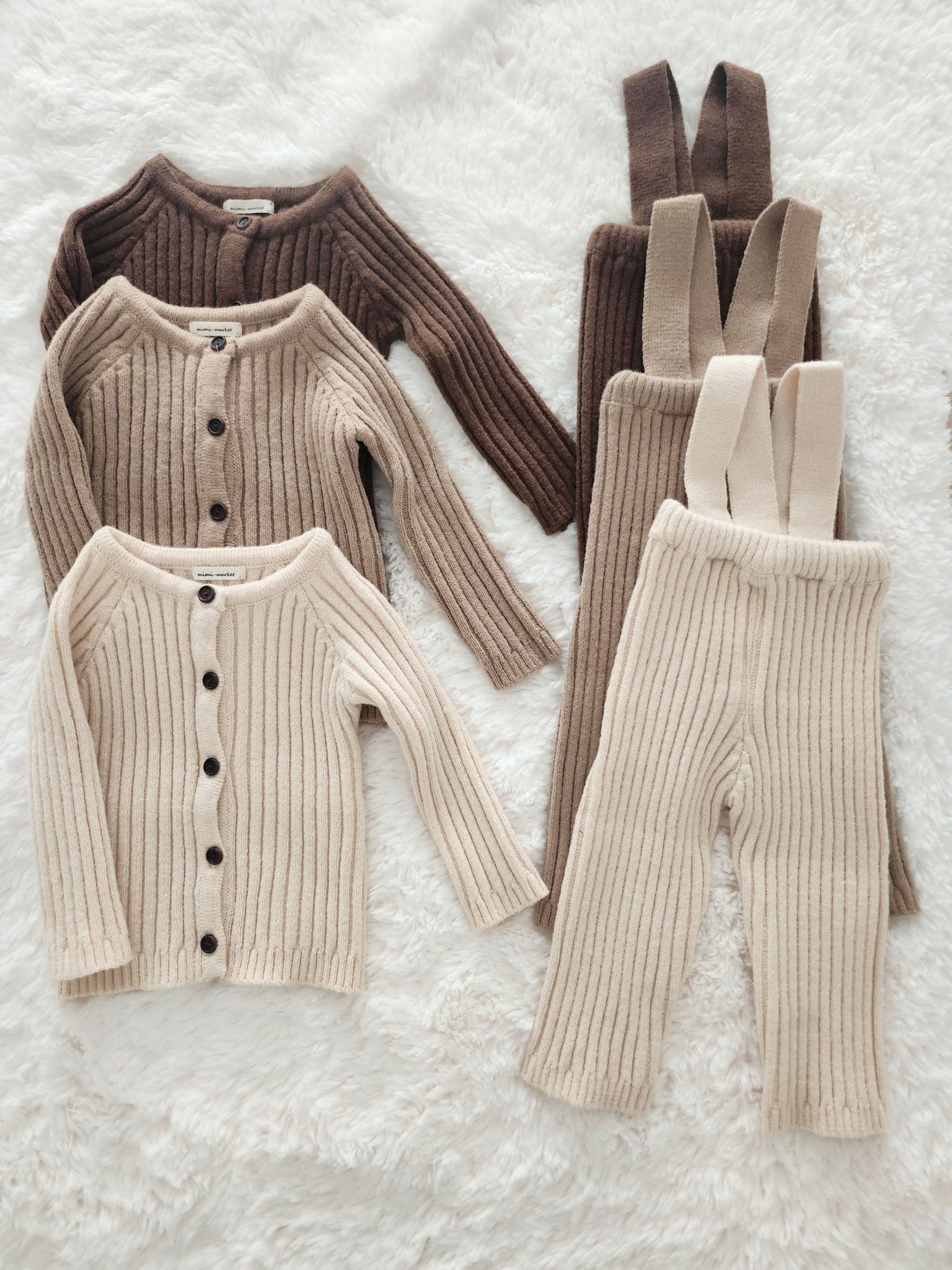 Baby Rib - Knit Cardigan (8 - 24m) - 3colors kids outfit