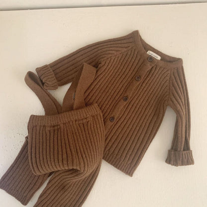 Baby Rib - Knit Cardigan (8 - 24m) - 3colors kids outfit
