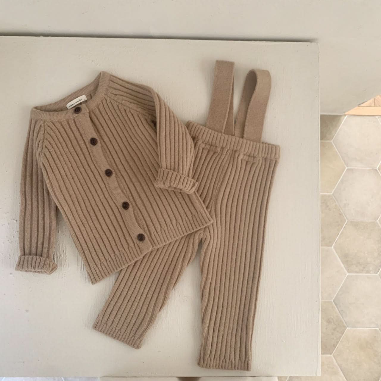 Baby Rib - Knit Cardigan (8 - 24m) - 3colors kids outfit