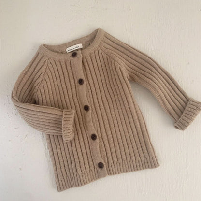 Baby Rib - Knit Cardigan (8 - 24m) - 3colors kids outfit