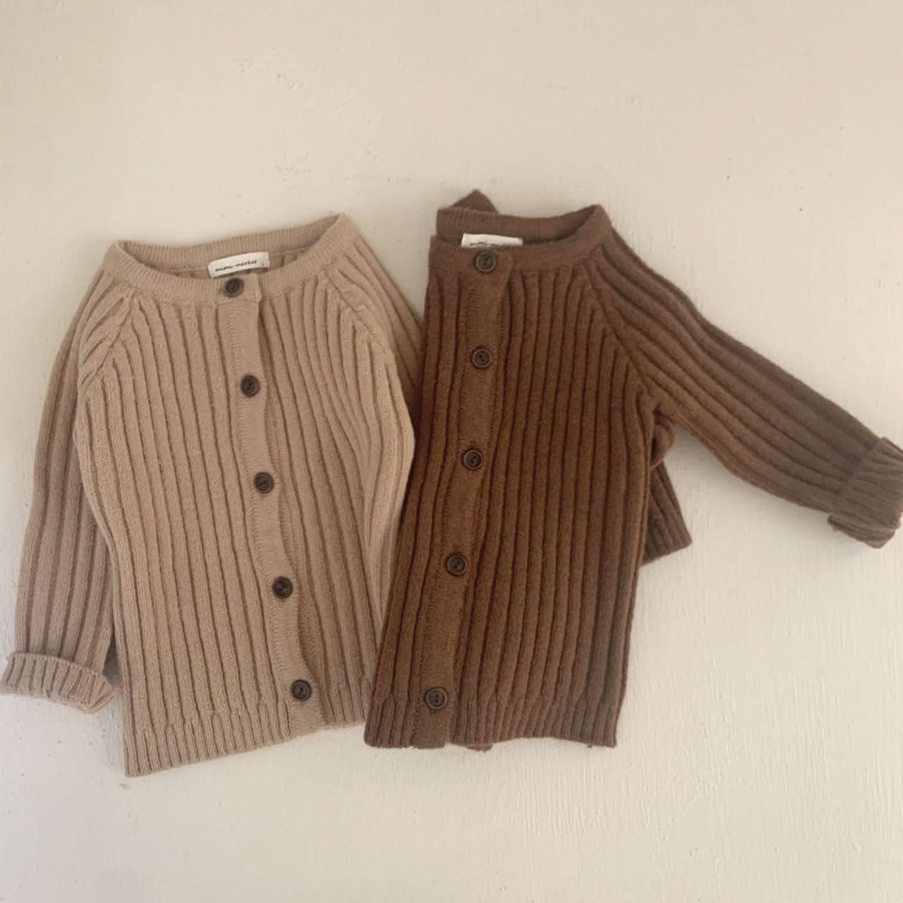 Baby Rib - Knit Cardigan (8 - 24m) - 3colors kids outfit