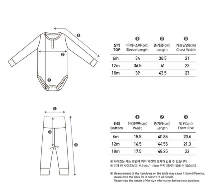 Baby Ribbed Bodysuit and Pants Set (3 - 12m) - 5 Colors kids outfit