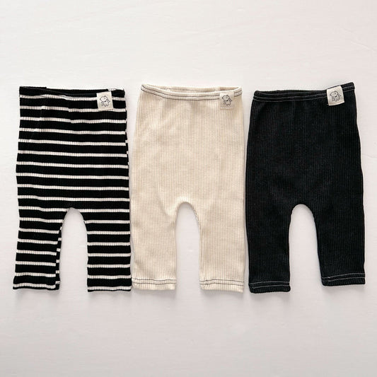 Baby Ribbed Leggings (0 - 24m) - 3 Colors kids outfit
