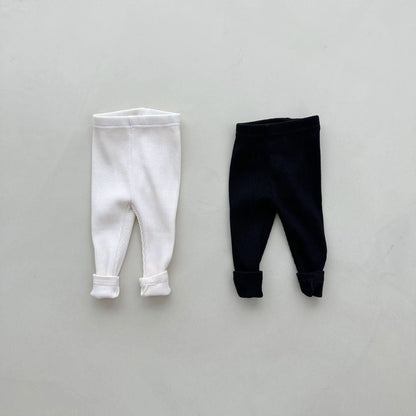 Baby Ribbed Leggings 2 Pack Set (3 - 18m) - Black/White kids outfit