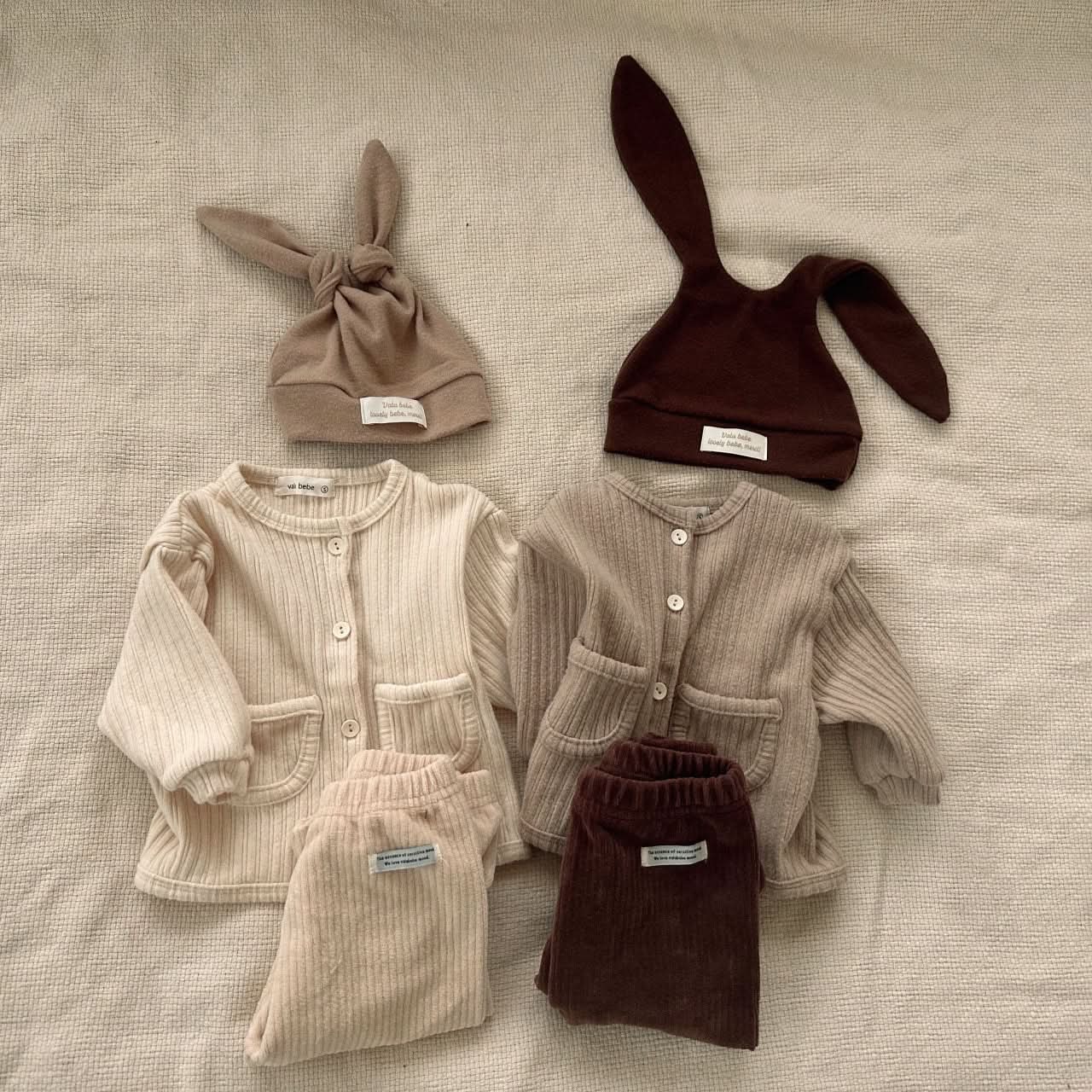 Baby Ribbed Pocket Cardigan (3 - 18m) - 2 Colors kids outfit