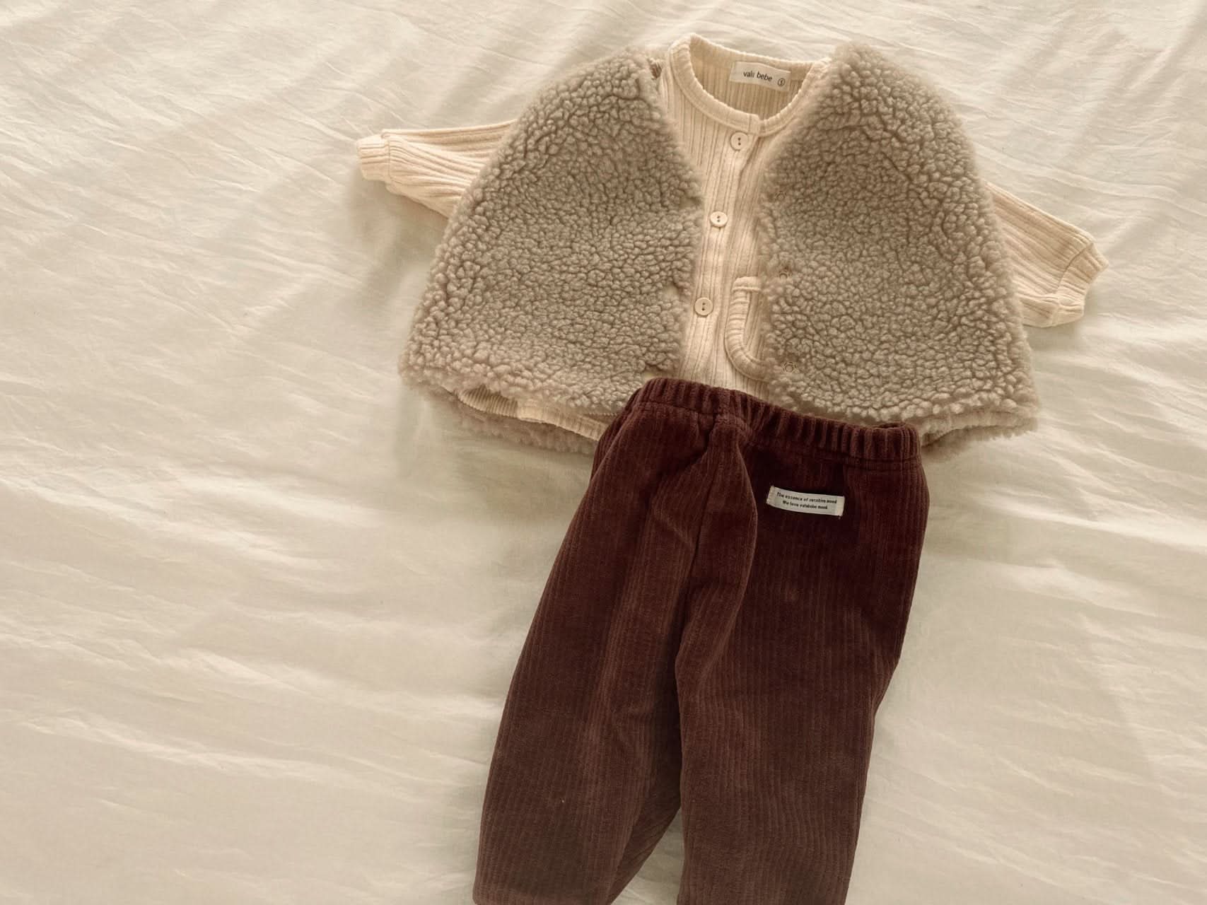 Baby Ribbed Pocket Cardigan (3 - 18m) - 2 Colors kids outfit