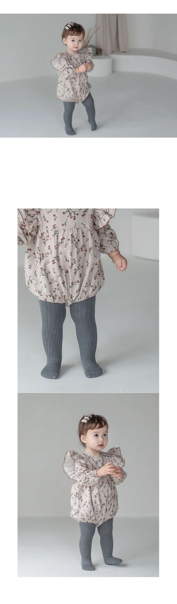 Baby Ribbed Tights (0 - 24m) - Charcoal kids outfit