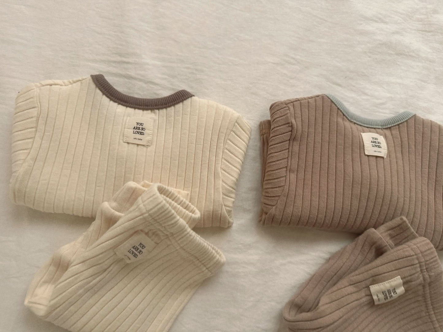 Baby Ribbed Top and Pants Set (3 - 18m) - 2 Colors kids outfit