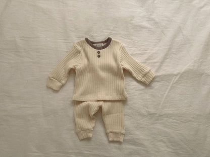 Baby Ribbed Top and Pants Set (3 - 18m) - 2 Colors kids outfit