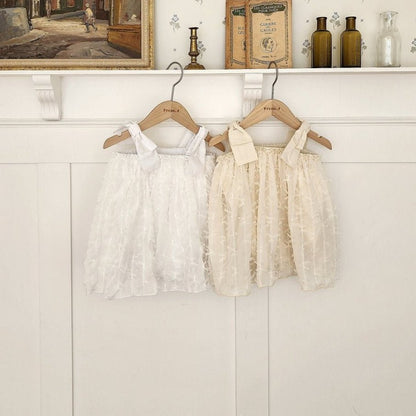 Baby S24 Bow Shoulder 3D LaceTulle Dress Romper (3 - 18m) - 2 Colors kids outfit