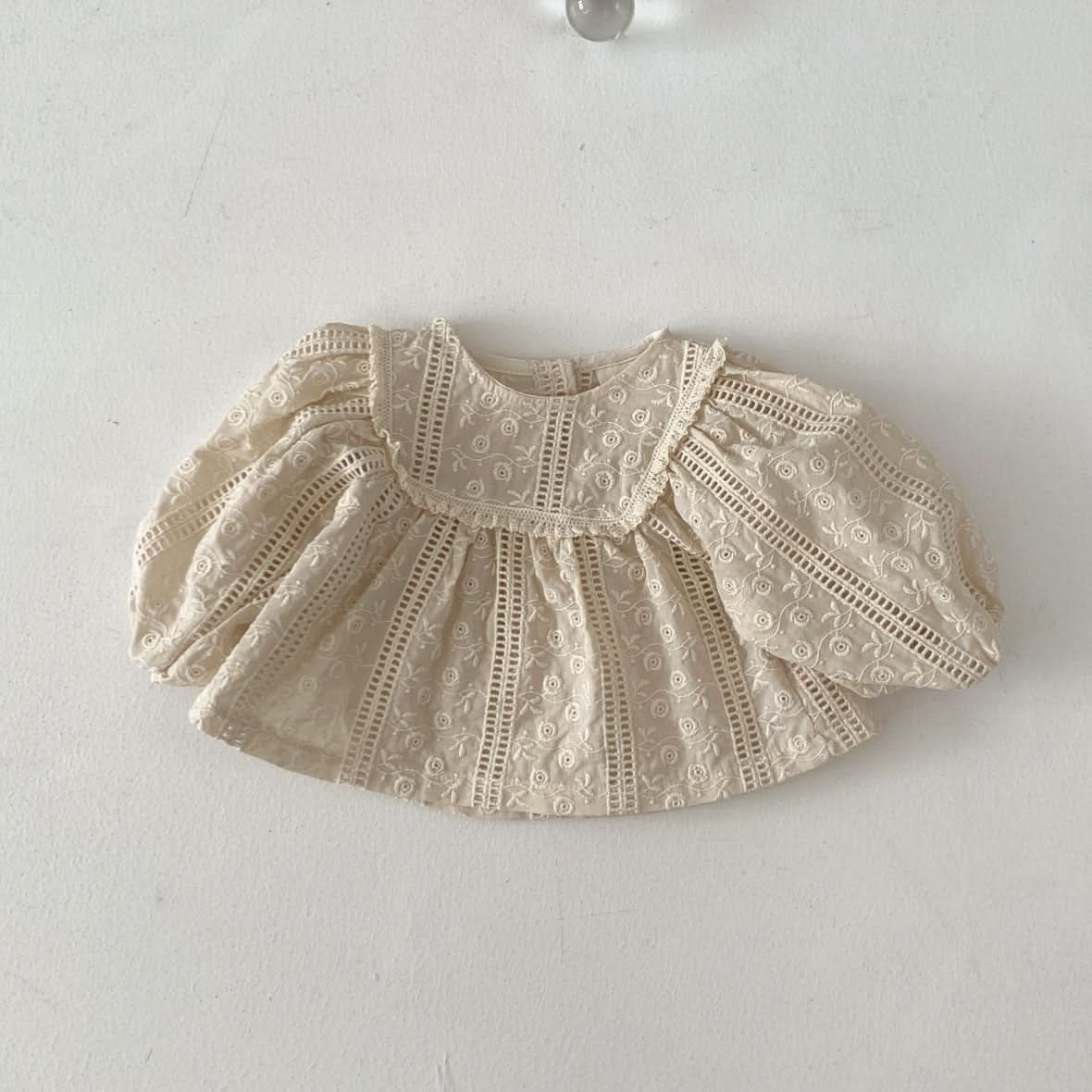 Baby S25 Floral Eyelet Long Sleeve Top (3 - 18m) - 2 Colors kids outfit