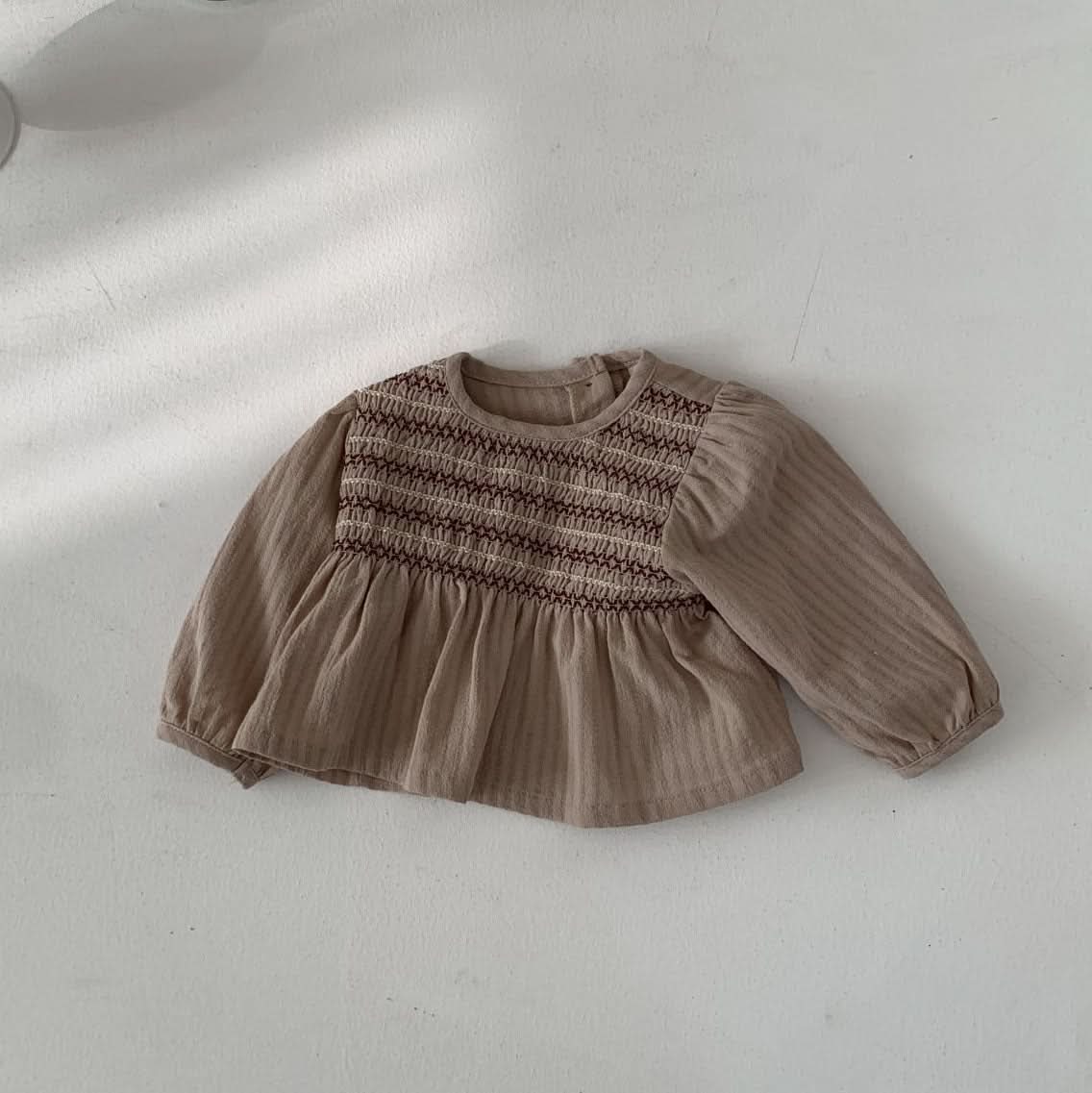 Baby S25 Smocked Long Sleeve Top (3 - 18m) - 2 Colors kids outfit