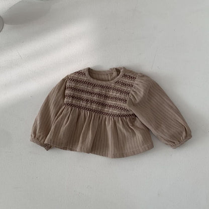 Baby S25 Smocked Long Sleeve Top (3 - 18m) - 2 Colors kids outfit
