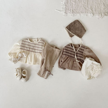Baby S25 Smocked Long Sleeve Top (3 - 18m) - 2 Colors kids outfit